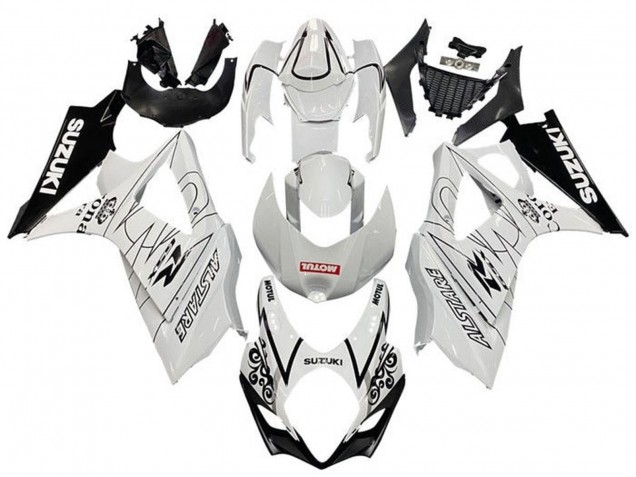 2005-2006 Suzuki GSXR 1000 Motorcycle Fairings - White Black Corona Motul Australia