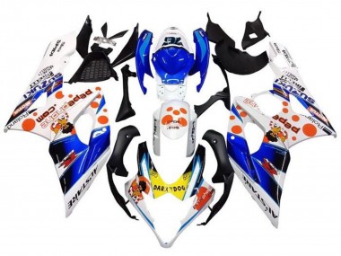 Affordable 2005-2006 Suzuki GSXR 1000 Motorcycle Fairings - White Blue Orange Yellow Dark Dog Australia
