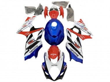 Affordable 2005-2006 Suzuki GSXR 1000 Motorcycle Fairings - White Red Blue Black Stripe Australia