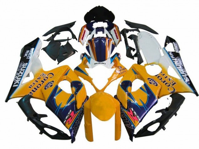 2005-2006 Suzuki GSXR 1000 Motorcycle Fairings - White Yellow Blue Black Corona Australia