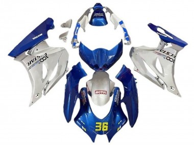 Affordable 2017-2024 Suzuki GSXR1000 Motorcycle Fairings - Blue Silver Motul 36 Australia