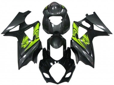 Affordable 2007-2008 Suzuki GSXR 1000 Motorcycle Fairings - Black Neon Yellow Australia