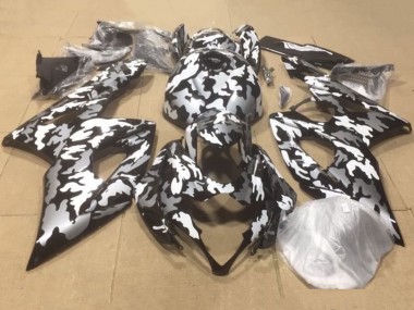 Affordable 2007-2008 Suzuki GSXR 1000 Motorcycle Fairings - Black White Grey Camouflage Australia