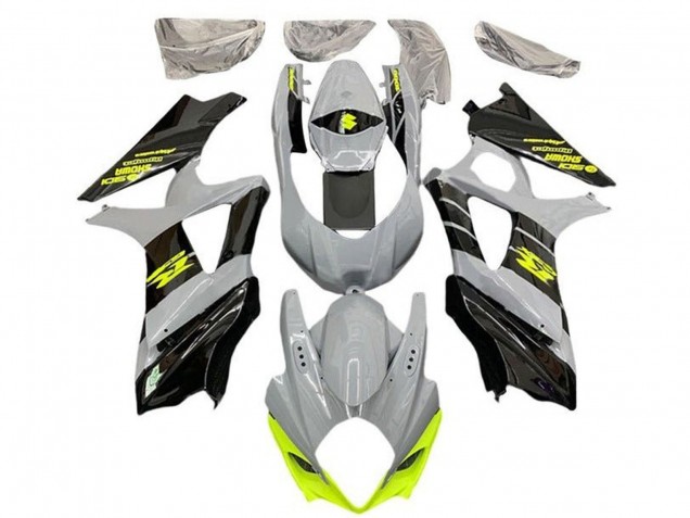 2007-2008 Suzuki GSXR 1000 Motorcycle Fairings - Nardo Grey Neon Yellow Black Australia