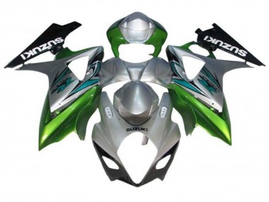 Affordable 2007-2008 Suzuki GSXR 1000 Motorcycle Fairings - Silver Green Black Australia