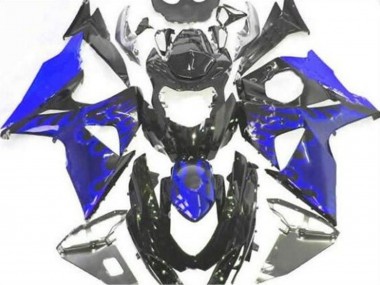 Affordable 2009-2016 Suzuki GSXR 1000 Motorcycle Fairing - Glossy Black Blue Flame Australia