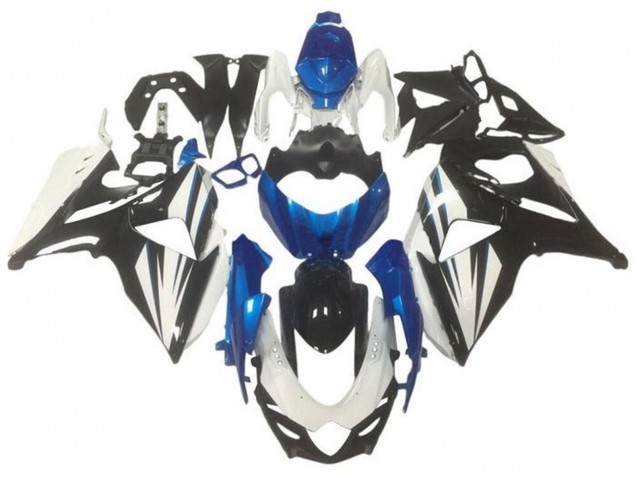2009-2016 Suzuki GSXR 1000 Bike Fairings - White Blue Glossy Black Australia