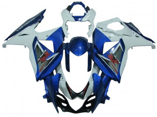2009-2016 Suzuki GSXR 1000 Bike Fairings - White Blue Silver Australia