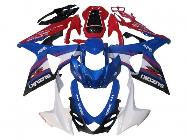 2009-2016 Suzuki GSXR 1000 Motorcycle Fairings - Blue White Red Black Stripe Australia