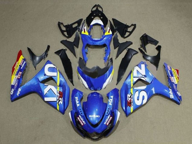 2009-2016 Suzuki GSXR 1000 Motorcycle Fairings - Blue White Yellow Stripe Australia