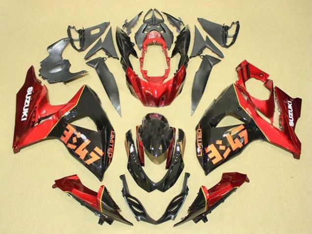 2009-2016 Suzuki GSXR 1000 Motorcycle Fairing Kits - Red Black Australia