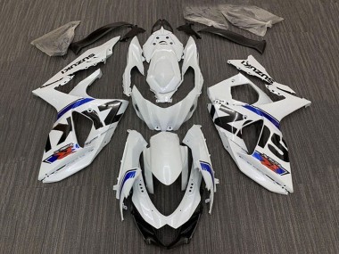 Affordable 2009-2016 Suzuki GSXR 1000 Bike Fairings - White Blue Stripe Australia