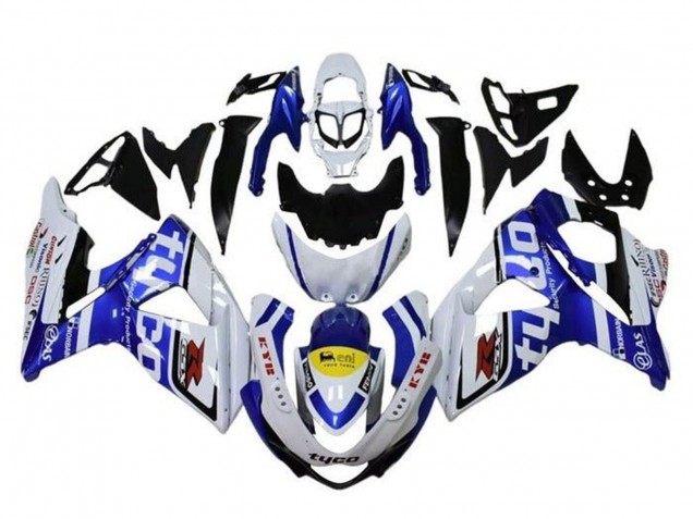 2009-2016 Suzuki GSXR 1000 Motorcycle Fairings - White Blue Yellow Black Tyco Australia