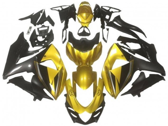 2009-2016 Suzuki GSXR 1000 Motorcycle Fairings - Gold Black Dark Grey Australia