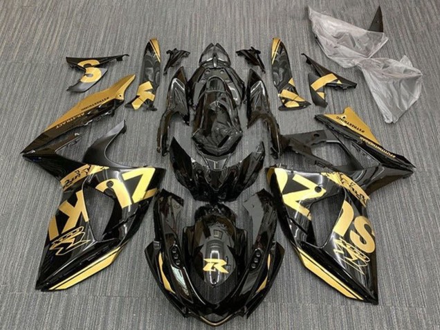 2009-2016 Suzuki GSXR 1000 Motorcycle Fairings - Gold Glossy Black Australia