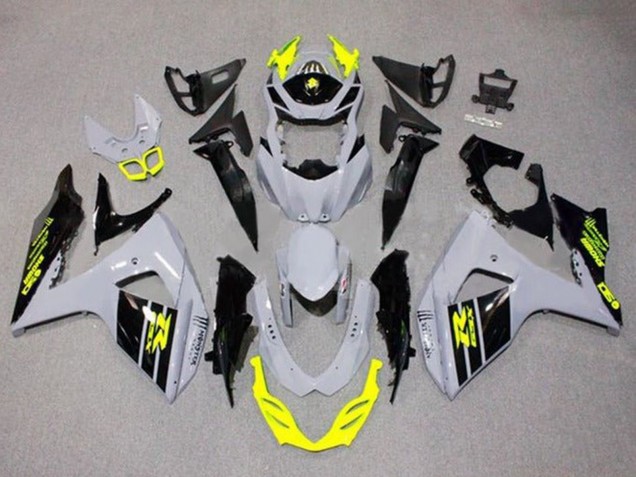 2009-2016 Suzuki GSXR 1000 Motorcycle Fairings - Grey Neon Yellow Black Australia