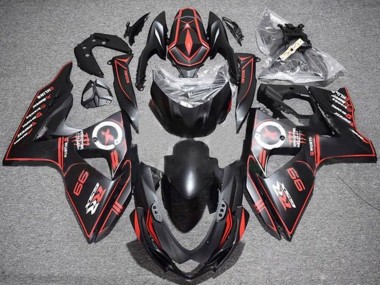 Affordable 2009-2016 Suzuki GSXR 1000 Motorcycle Fairings - Matte Black Red Pinstripe Australia