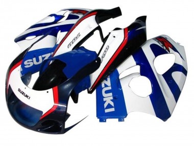 Affordable 1996-2000 Suzuki GSXR 600 / GSXR 750 Motorcycle Fairings - Blue White Dark Blue Red Australia