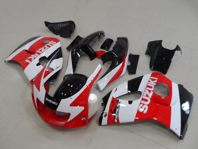 1996-2000 Suzuki GSXR 600 / GSXR 750 Motorcycle Fairings - Red White Black Australia