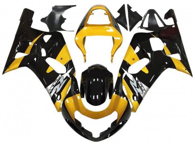 2001-2003 Suzuki GSXR 600 / GSXR 750 Motorcycle Fairings - Yellow Silver Glossy Black Australia