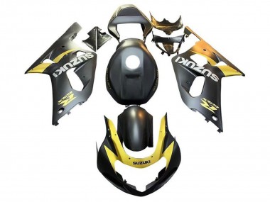 Affordable 2001-2003 Suzuki GSXR 600 / GSXR 750 Motorcycle Fairings - Matte Black Yellow Australia