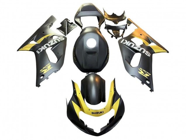 2001-2003 Suzuki GSXR 600 / GSXR 750 Motorcycle Fairings - Matte Black Yellow Australia
