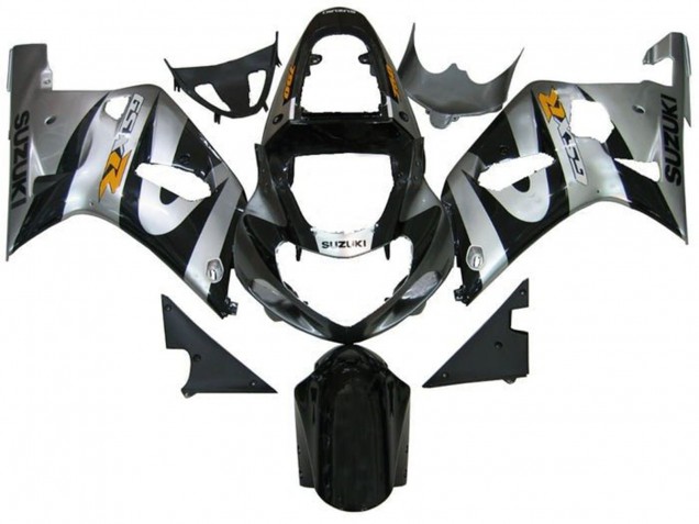 2001-2003 Suzuki GSXR 600 / GSXR 750 Motorcycle Fairings - Silver Black Yellow Australia