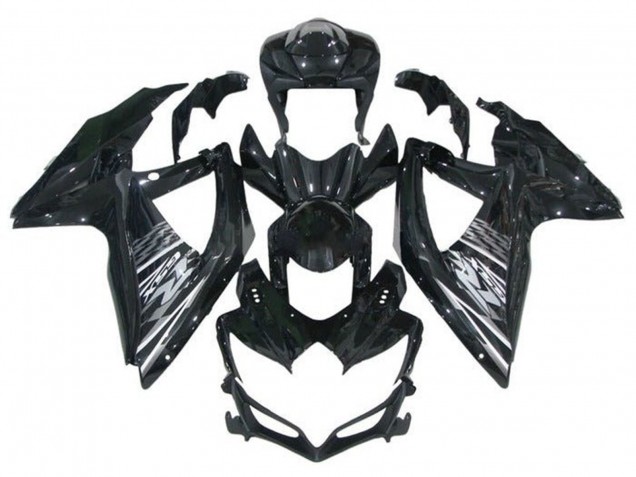 2008-2010 Suzuki GSXR 600 / GSXR 750 Motorcycle Fairings - Glossy Black Grey Australia