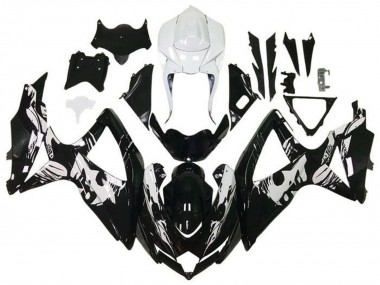 Affordable 2008-2010 Suzuki GSXR 600 / GSXR 750 Motorcycle Fairings - White Glossy Black Leyla Australia