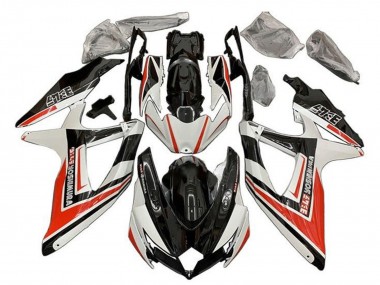 Affordable 2008-2010 Suzuki GSXR 600 / GSXR 750 Motorcycle Fairings - White Orange Glossy Black Yoshimura Australia
