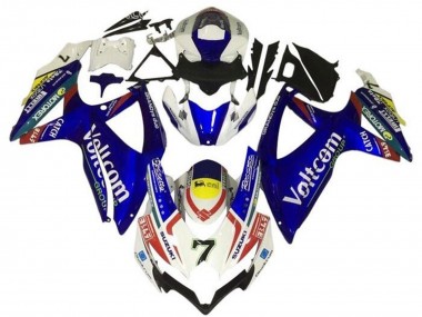 Affordable 2008-2010 Suzuki GSXR 600 / GSXR 750 Motorcycle Fairings - White Blue Yellow Red Voltcom 7 Australia