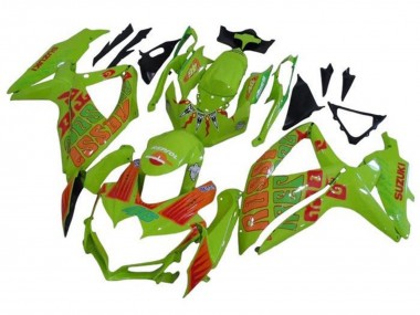 Affordable 2008-2010 Suzuki GSXR 600 / GSXR 750 Motorcycle Fairings - Green Orange Rossi Australia