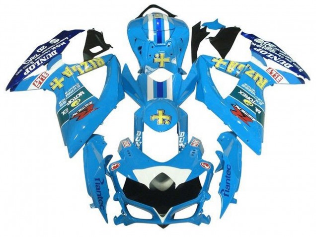 2008-2010 Suzuki GSXR 600 / GSXR 750 Motorcycle Fairings - Light Blue Yellow Rizla Australia