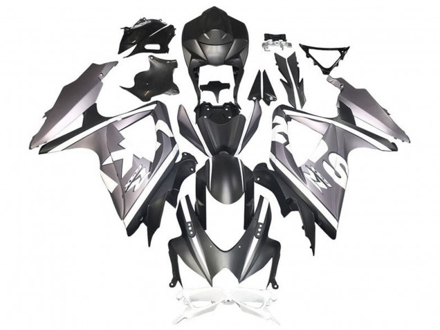 2008-2010 Suzuki GSXR 600 / GSXR 750 Motorcycle Fairings - Silver White Matte Black Australia