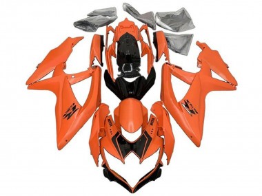 Affordable 2008-2010 Suzuki GSXR 600 / GSXR 750 Motorcycle Fairings - Orange Glossy Black Australia