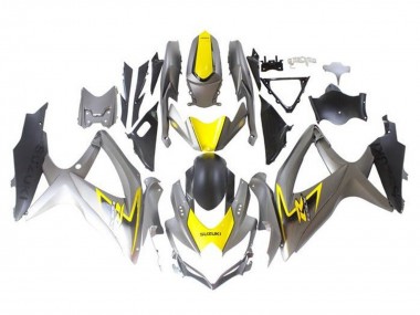 Affordable 2008-2010 Suzuki GSXR 600 / GSXR 750 Motorcycle Fairings - Silver Yellow Black Australia
