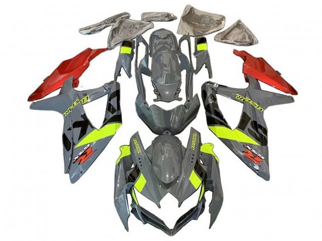 2008-2010 Suzuki GSXR 600 / GSXR 750 Motorcycle Fairings - Nardo Grey Neon Yellow Red Black Australia