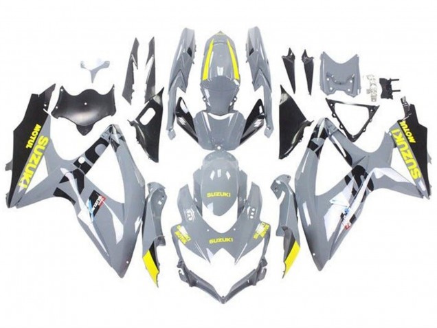 2008-2010 Suzuki GSXR 600 / GSXR 750 Motorcycle Fairings - Nardo Grey Yellow Black Australia