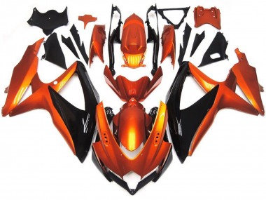 Affordable 2008-2010 Suzuki GSXR 600 / GSXR 750 Motorcycle Fairings - Orange Black Australia