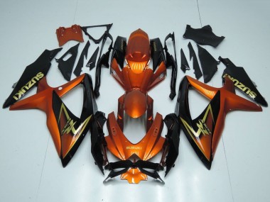 Affordable 2008-2010 Suzuki GSXR 600 / GSXR 750 Motorcycle Fairings - Orange Gold Black Australia