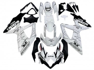 Affordable 2008-2010 Suzuki GSXR 600 / GSXR 750 Motorcycle Fairings - White Black Alstare Corona Extra Motul Australia