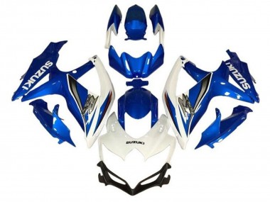 Affordable 2008-2010 Suzuki GSXR 600 / GSXR 750 Motorcycle Fairings - White Blue Silver Australia