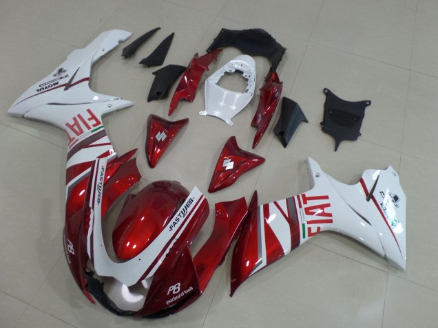 2011-2024 Suzuki GSXR 600 / GSXR 750 Motorcycle Fairings - Candy Red White Fiat Australia