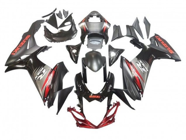 2011-2024 Suzuki GSXR 600 / GSXR 750 Motorcycle Fairings - Black Grey Red Australia