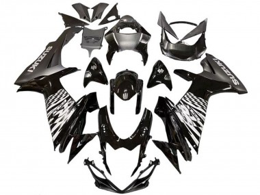 Affordable 2011-2024 Suzuki GSXR 600 / GSXR 750 Motorcycle Fairings - Glossy Black Silver Australia