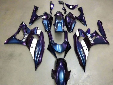 Affordable 2021-2024 Yamaha YZF R7 Motorcycle Fairings - Chameleon Blue Purple White Australia