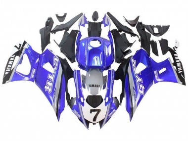 Affordable 2021-2024 Yamaha YZF R7 Motorcycle Fairings - Blue Grey White GYTR Australia