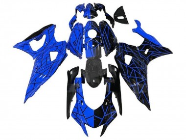 Affordable 2021-2024 Yamaha YZF R7 Motorcycle Fairings - Blue Black Split Lines Australia