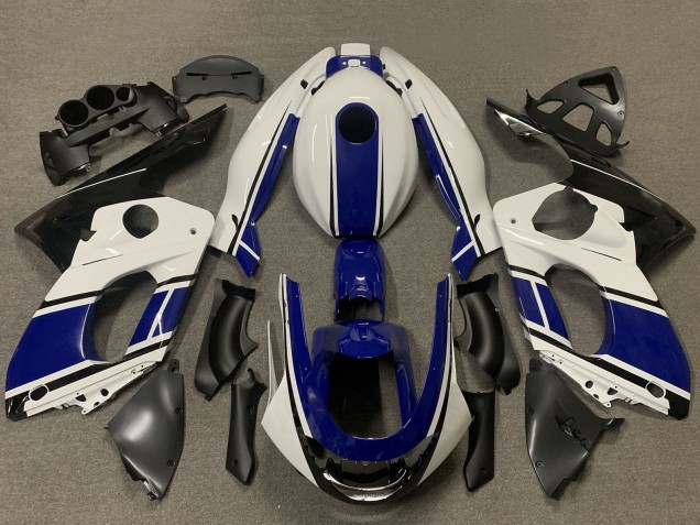 1996-2007 Yamaha YZF600R Thundercat Motorcycle Fairings - White Dark Blue Australia