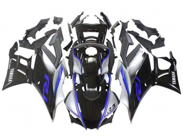 2019-2021 Yamaha YZF R3/R25 Motorcycle Fairings - Silver Blue Black Australia